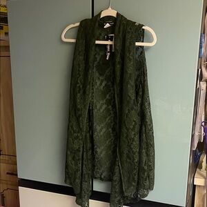 Elegant Green Lace Women Sleeveless Cardigan……#16